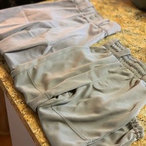 2 pairs boys baseball practice pants, size XS